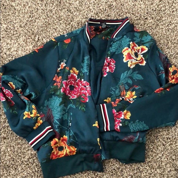 Polly & Esther Jackets & Blazers - floral bomber style jacket